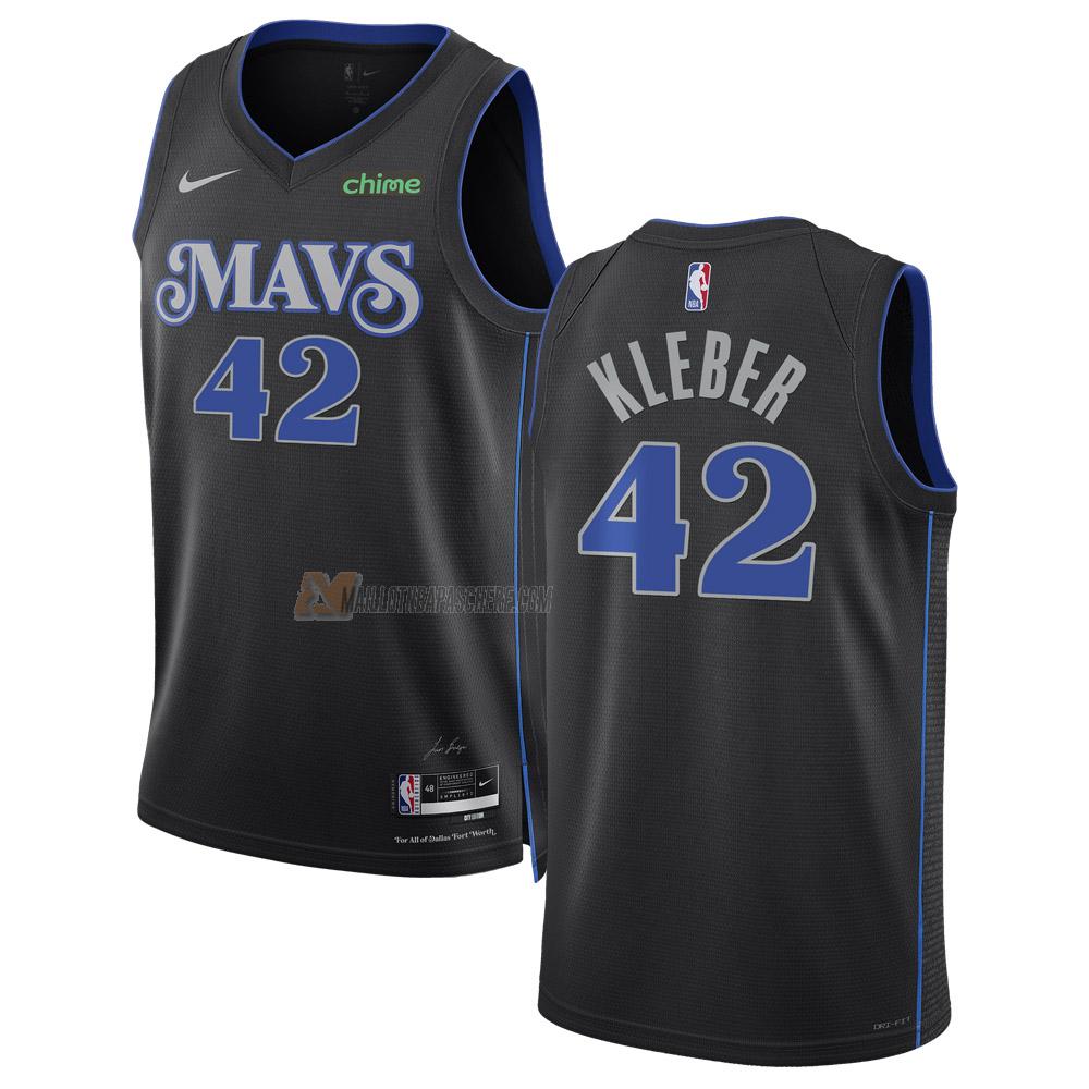 maillot maxi kleber dallas mavericks de 42 homme noir city edition 2023-24