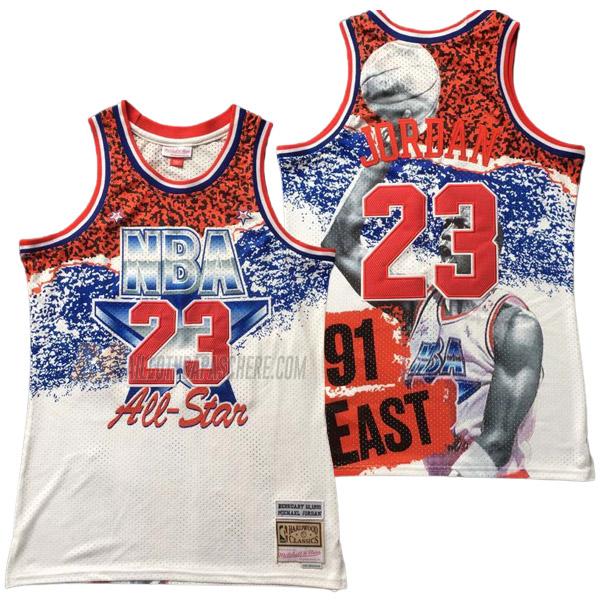 maillot michael jordan all star de 23 homme blanc 23210c3 1991