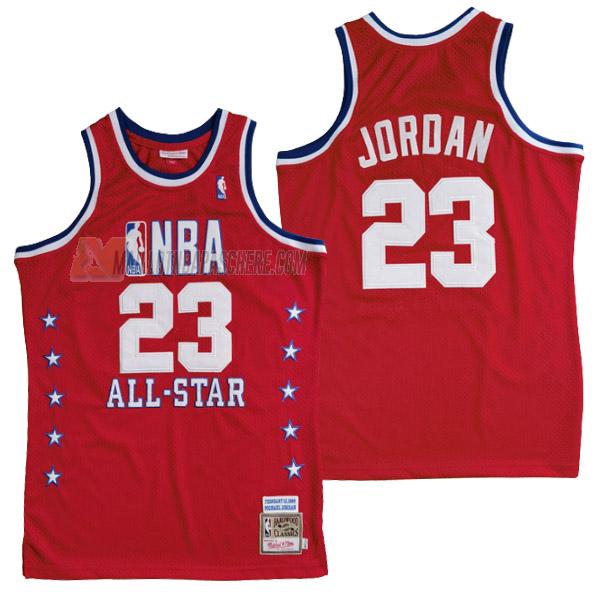 maillot michael jordan all star de 23 homme rouge 23210c29 1989