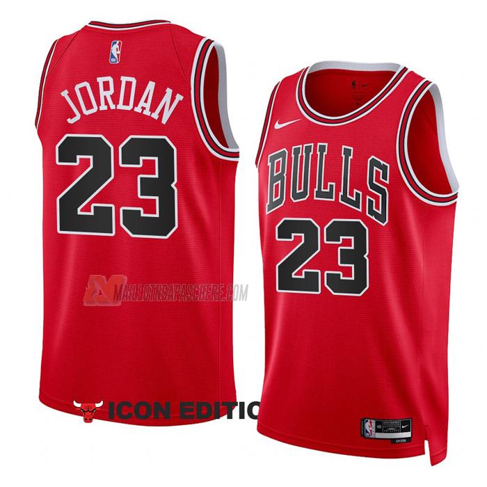 maillot michael jordan chicago bulls de 23 homme rouge icon edition 2023