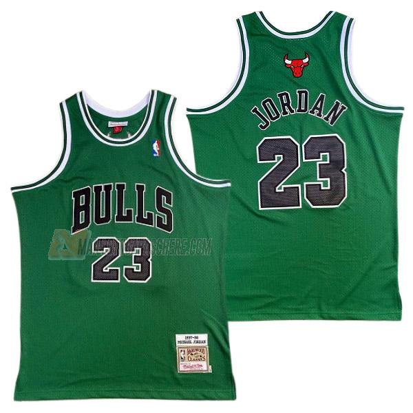 maillot michael jordan chicago bulls de 23 homme vert 23210c10