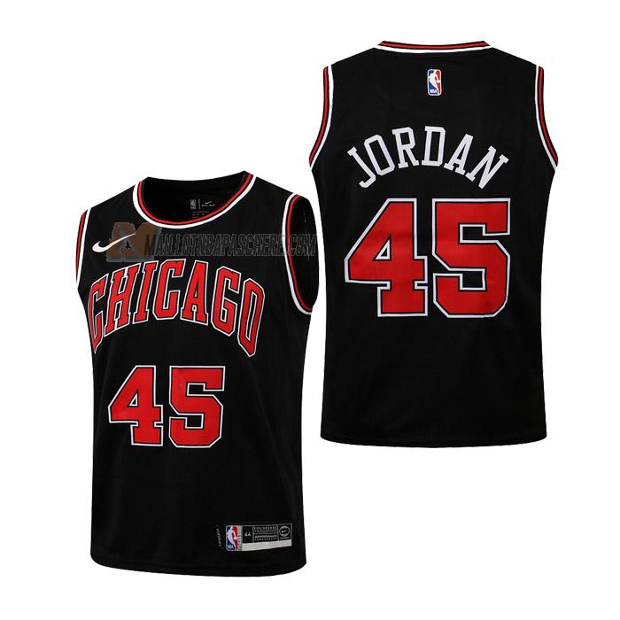 maillot michael jordan chicago bulls de 45 enfant noir statement edition 2019