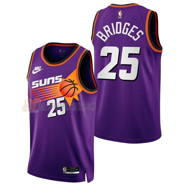 maillot mikal bridges phoenix suns de 25 homme mauve classic edition 2023