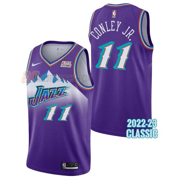 maillot mike conley jr utah jazz de 11 homme mauve classic edition 2023