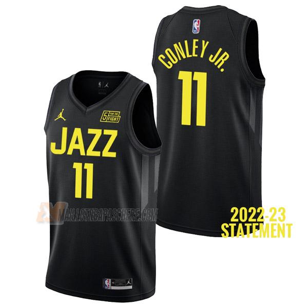 maillot mike conley jr utah jazz de 11 homme noir statement edition 2023