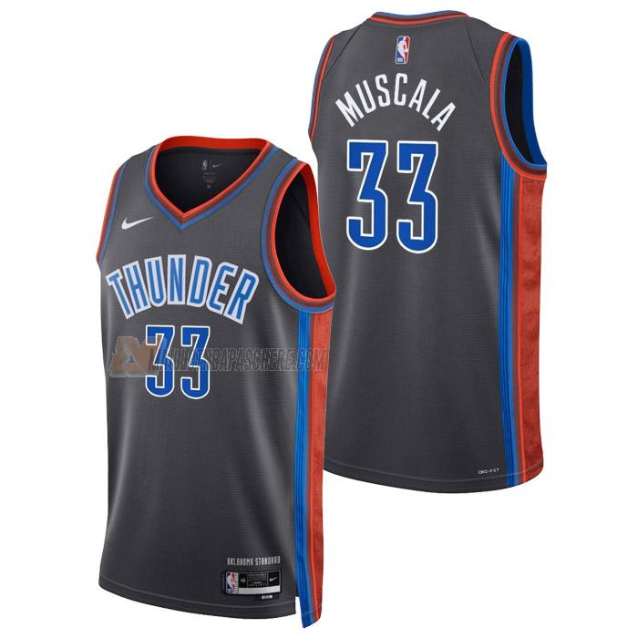 maillot mike muscala oklahoma city thunder de 33 homme gris city edition 2023