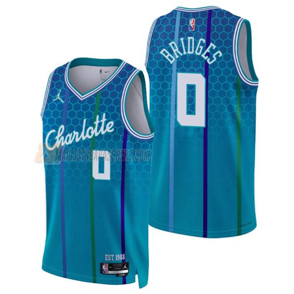 maillot miles bridges charlotte hornets de 0 homme vert city edition 2022