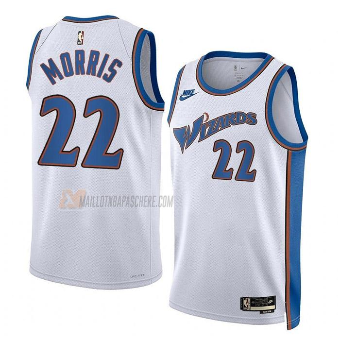 maillot monte morris washington wizards de 22 homme blanc classic edition 2023