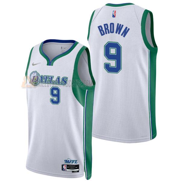 maillot moses brown dallas mavericks de 9 homme blanc city edition 2022