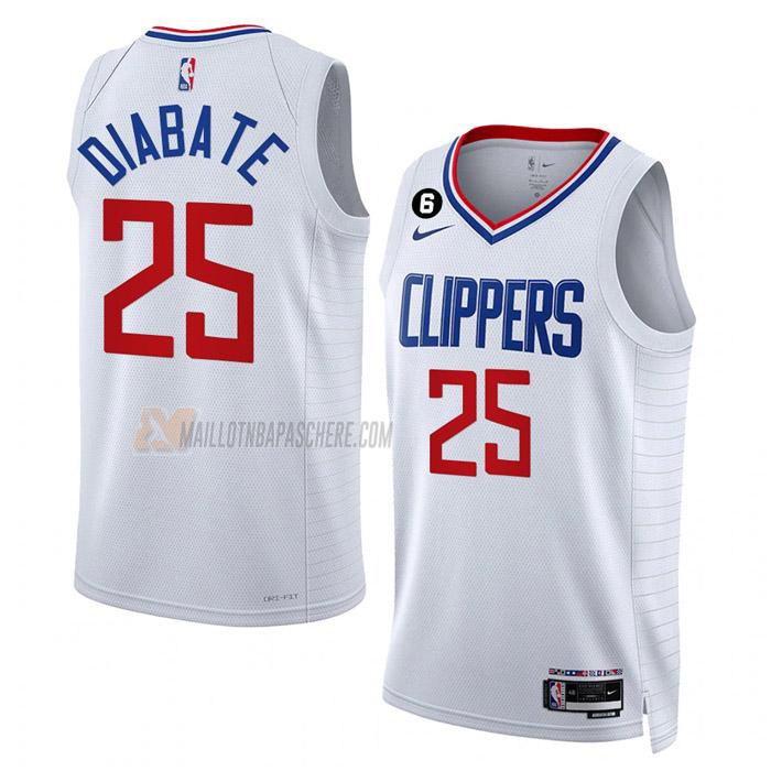 maillot moussa diabate los angeles clippers de 25 homme blanc association edition 2023