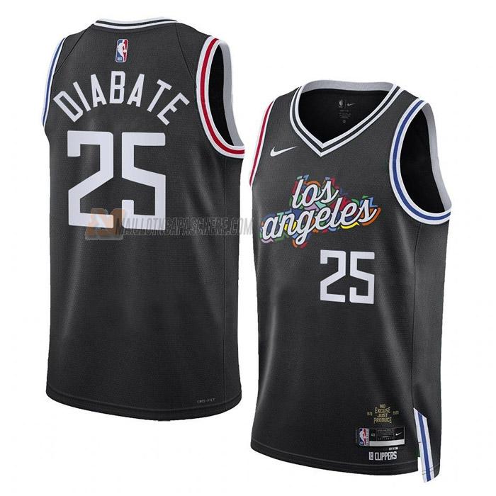 maillot moussa diabate los angeles clippers de 25 homme noir city edition 2023