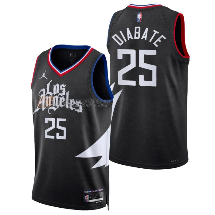 maillot moussa diabate los angeles clippers de 25 homme noir statement edition 2023