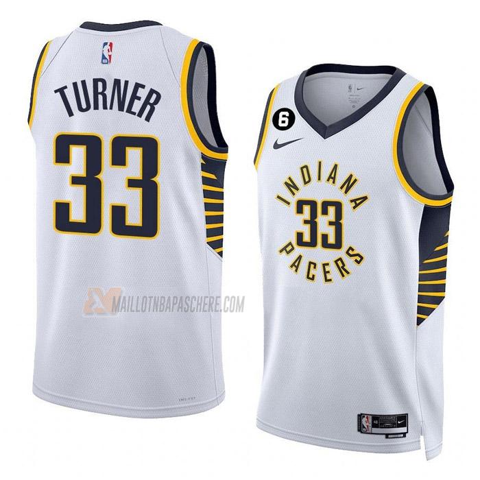 maillot myles turner indiana pacers de 33 homme blanc association edition 2023