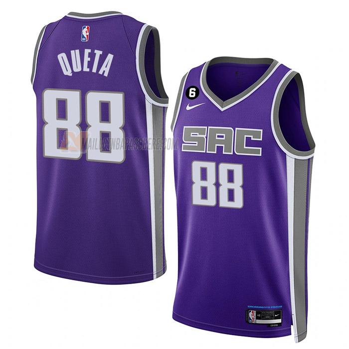 maillot neemias queta sacramento kings de 88 homme mauve icon edition 2023