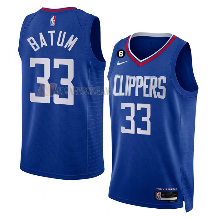 maillot nicolas batum los angeles clippers de 33 homme bleu icon edition 2023