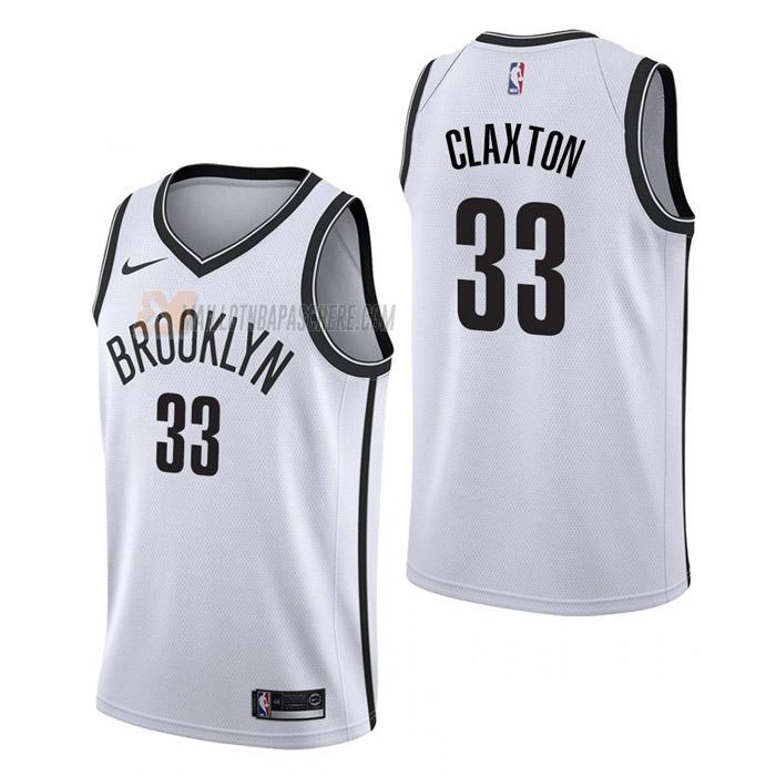 maillot nicolas claxton brooklyn nets de 33 homme blanc association edition 2023