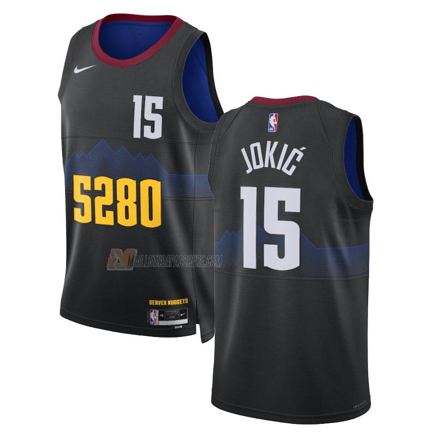 maillot nikola jokic denver nuggets de 15 homme noir city edition 2023-24