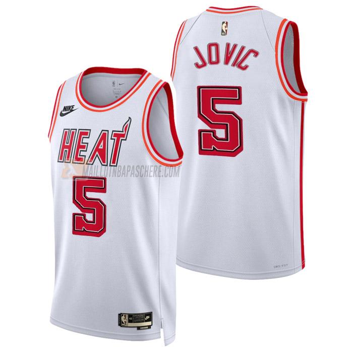 maillot nikola jovic miami heat de 5 homme blanc classic edition 2023