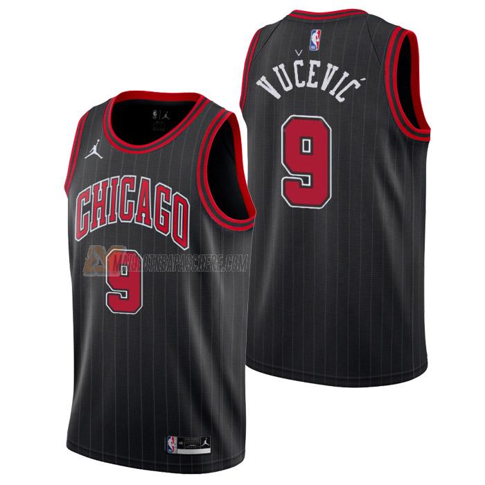 maillot nikola vucevic chicago bulls de 9 homme noir statement edition 2023