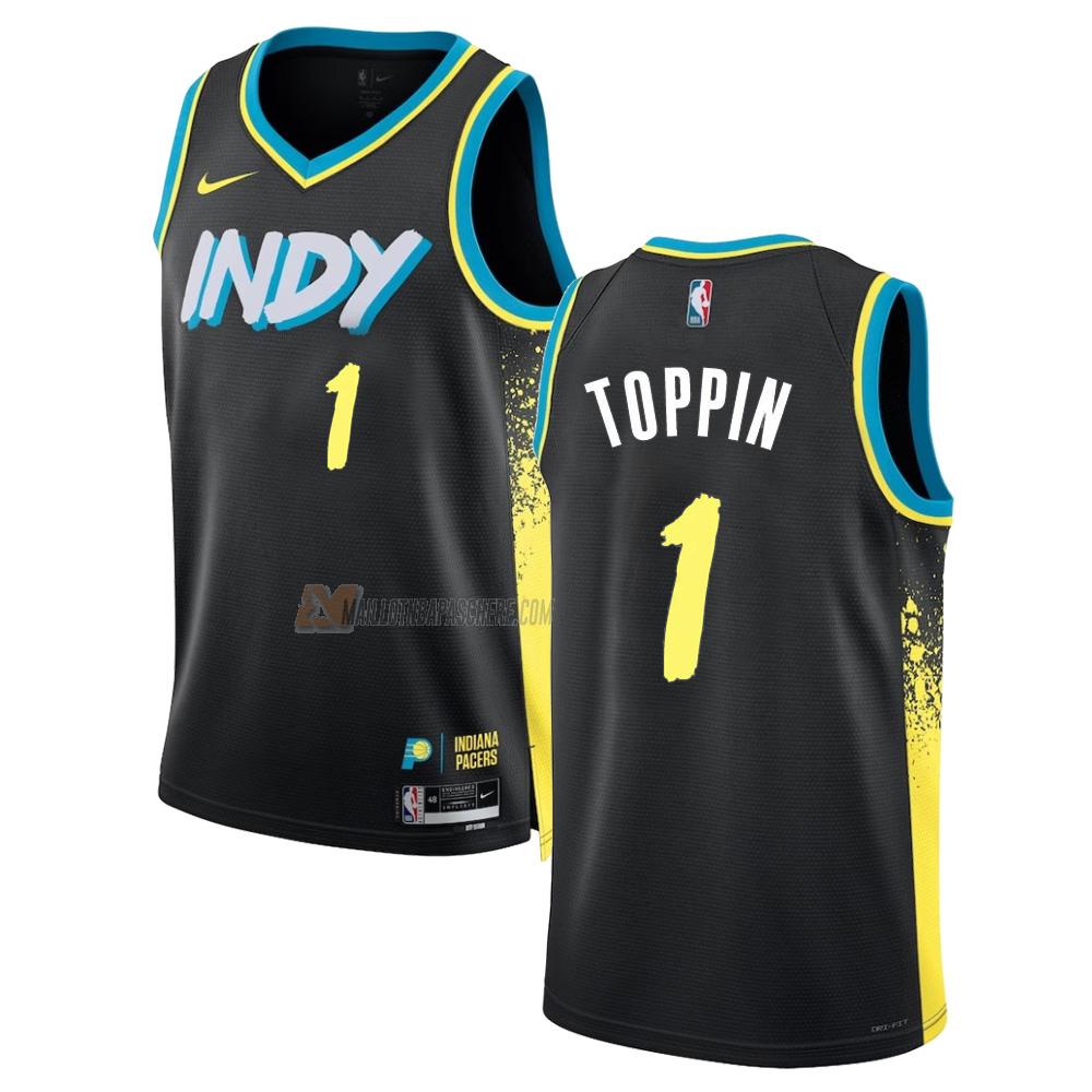 maillot obi toppin indiana pacers de 1 homme noir city edition 2023-24