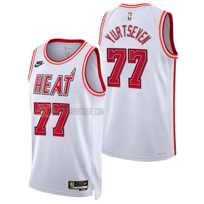 maillot omer yurtseven miami heat de 77 homme blanc classic edition 2023