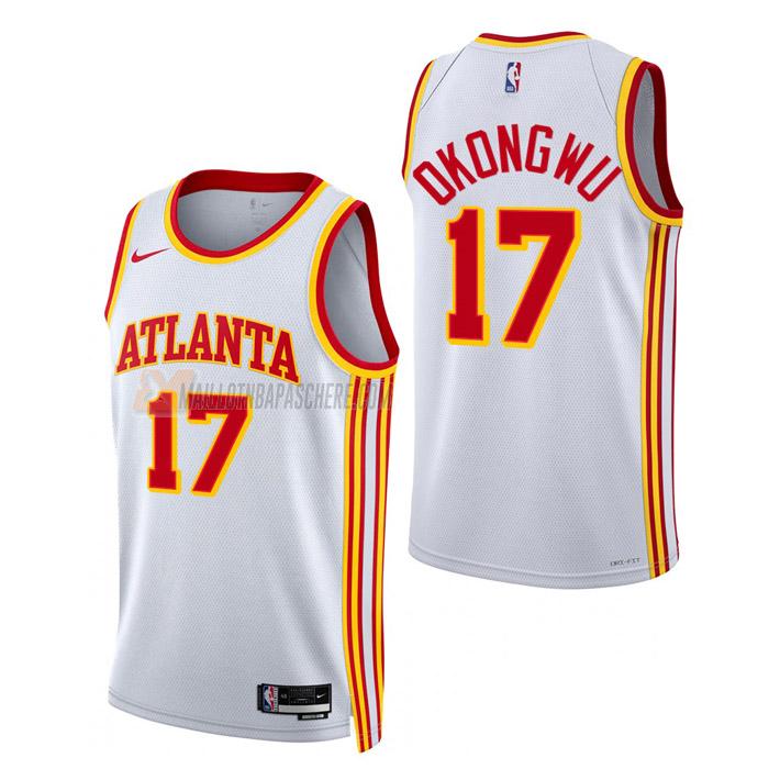 maillot onyeka okongwu atlanta hawks de 17 homme blanc association edition 2023