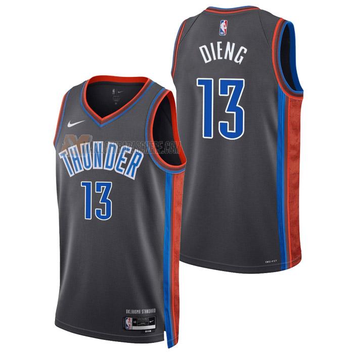 maillot ousmane dieng oklahoma city thunder de 13 homme gris city edition 2023