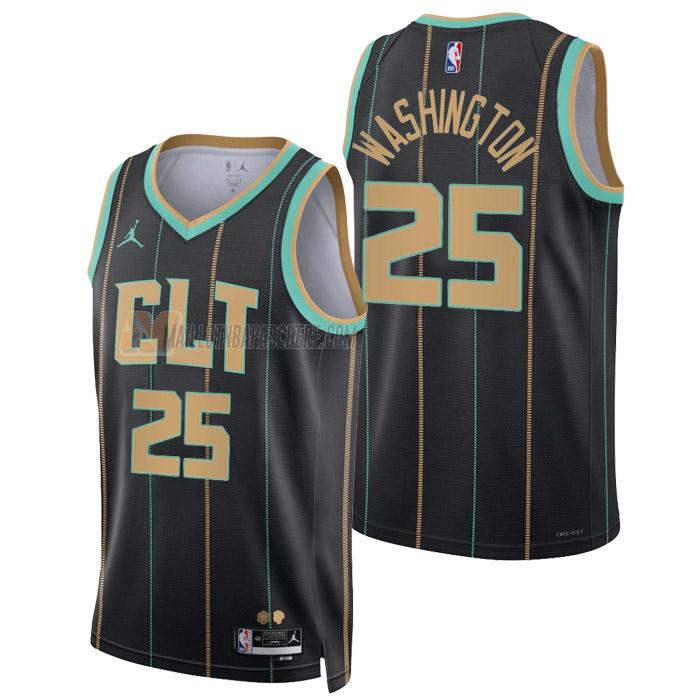 maillot p.j. washington charlotte hornets de 25 homme noir city edition 2023