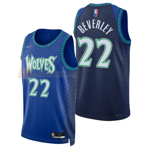 maillot patrick beverley minnesota timberwolves de 22 homme bleu city edition 2022