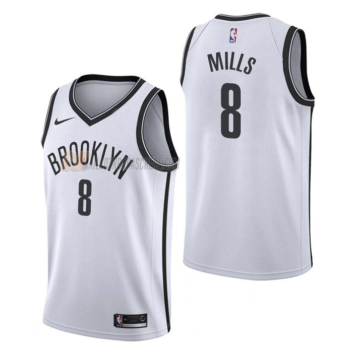 maillot patty mills brooklyn nets de 8 homme blanc association edition 2023