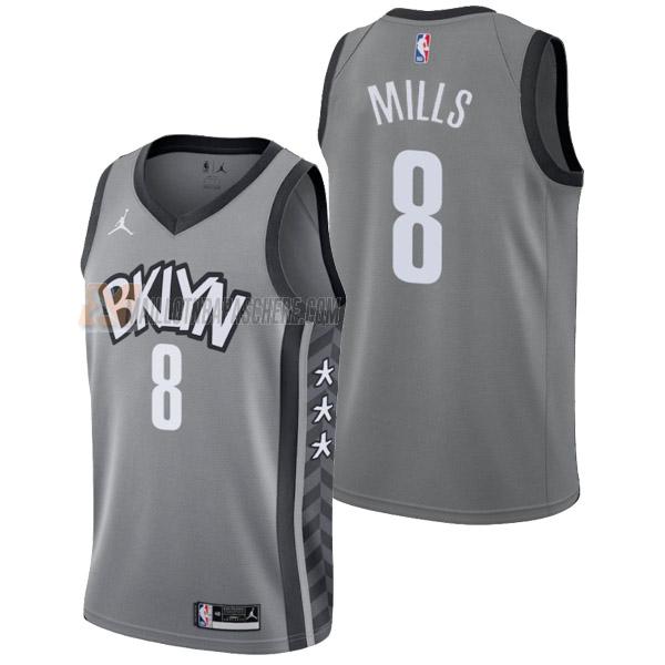 maillot patty mills brooklyn nets de 8 homme gris statement edition 2022