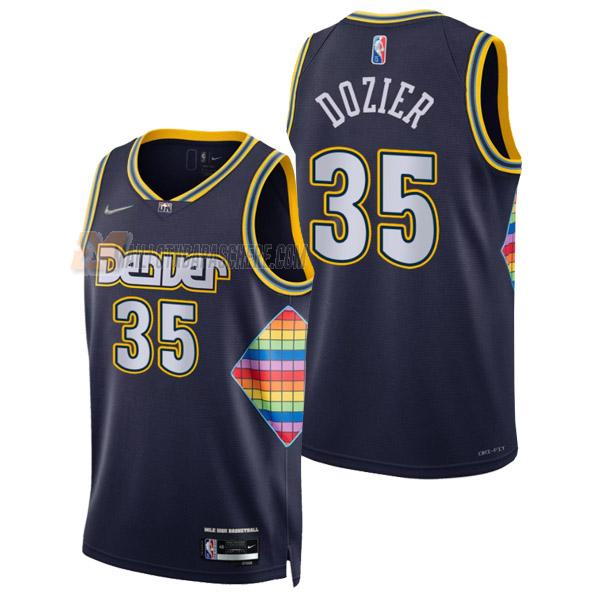 maillot pj dozier denver nuggets de 35 homme bleu marine city edition 2022