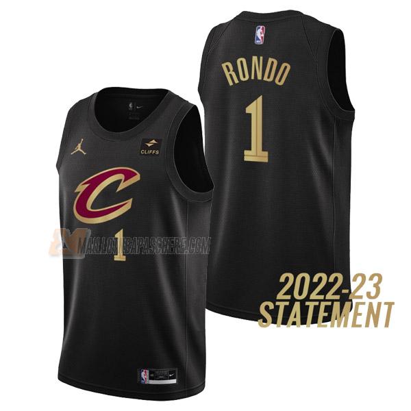 maillot rajon rondo cleveland cavaliers de 1 homme noir statement edition 2023