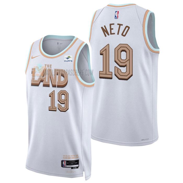 maillot raul neto cleveland cavaliers de 19 homme blanc city edition 2023