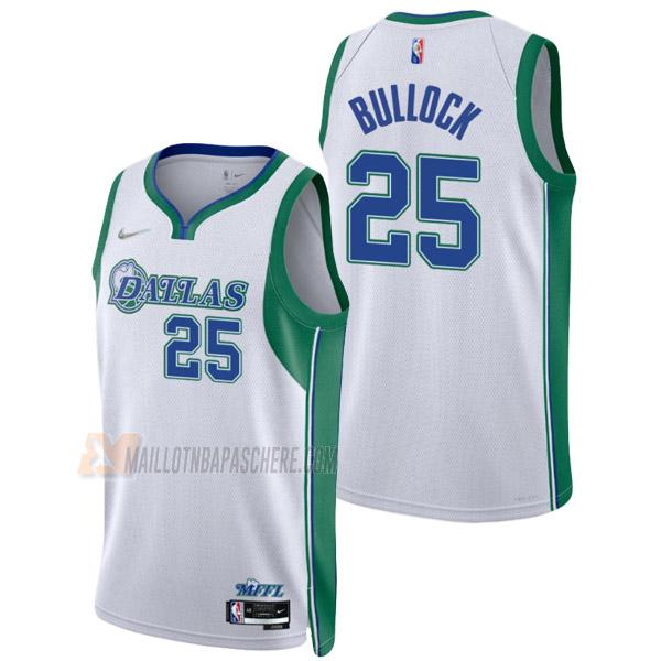 maillot reggie bullock dallas mavericks de 25 homme blanc city edition 2022