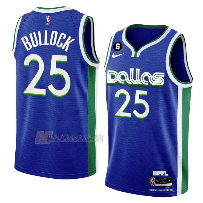 maillot reggie bullock dallas mavericks de 25 homme bleu city edition 2023