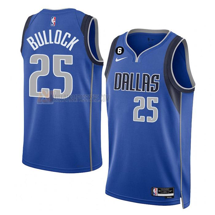 maillot reggie bullock dallas mavericks de 25 homme bleu icon edition 2023