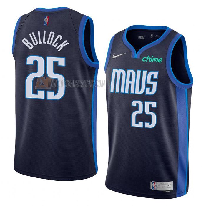 maillot reggie bullock dallas mavericks de 25 homme bleu marine earned edition 2022