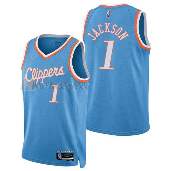 maillot reggie jackson los angeles clippers de 1 homme bleu city edition 2022