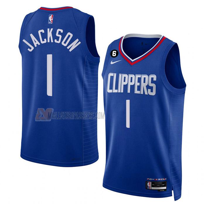 maillot reggie jackson los angeles clippers de 1 homme bleu icon edition 2023