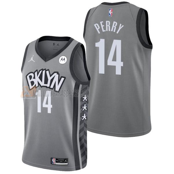 maillot reggie perry brooklyn nets de 14 homme gris statement edition 2022