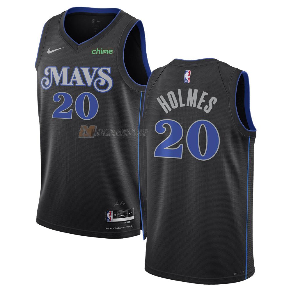 maillot richaun holmes dallas mavericks de 20 homme noir city edition 2023-24