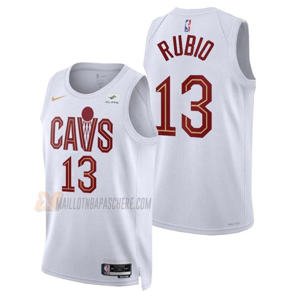 maillot ricky rubio cleveland cavaliers de 13 homme blanc association edition 2023