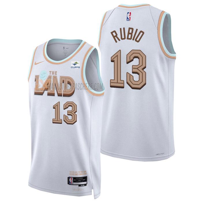 maillot ricky rubio cleveland cavaliers de 13 homme blanc city edition 2023