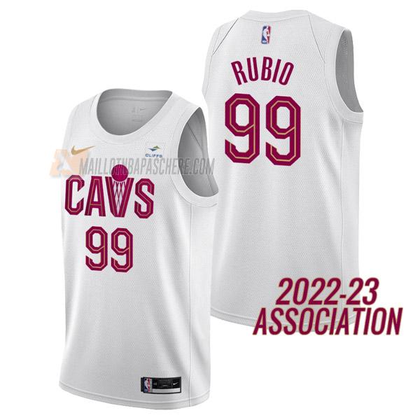 maillot ricky rubio cleveland cavaliers de 99 homme blanc association edition 2023