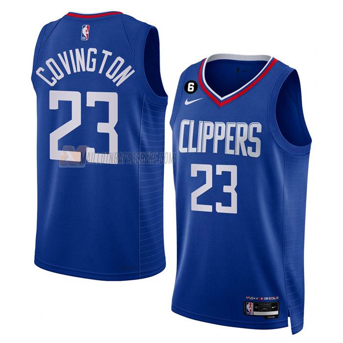 maillot robert covington los angeles clippers de 23 homme bleu icon edition 2023