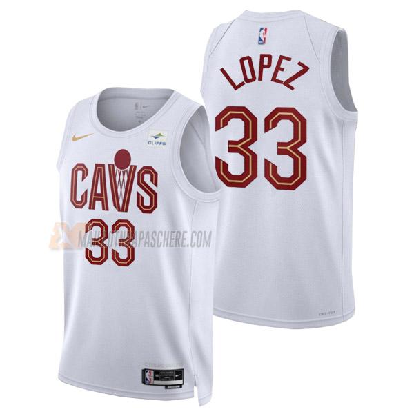 maillot robin lopez cleveland cavaliers de 33 homme blanc association edition 2023