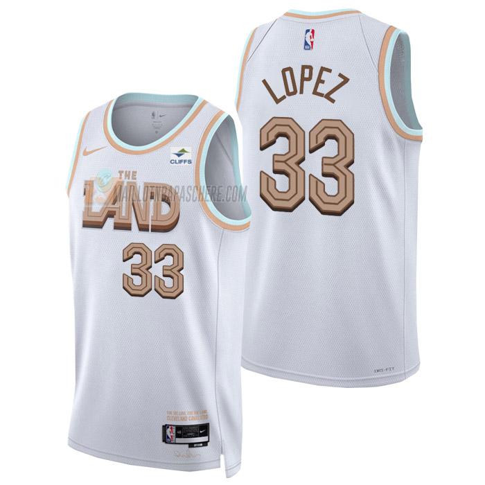 maillot robin lopez cleveland cavaliers de 33 homme blanc city edition 2023