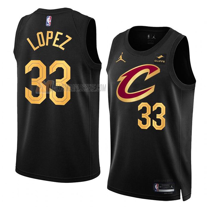 maillot robin lopez cleveland cavaliers de 33 homme noir statement edition 2023