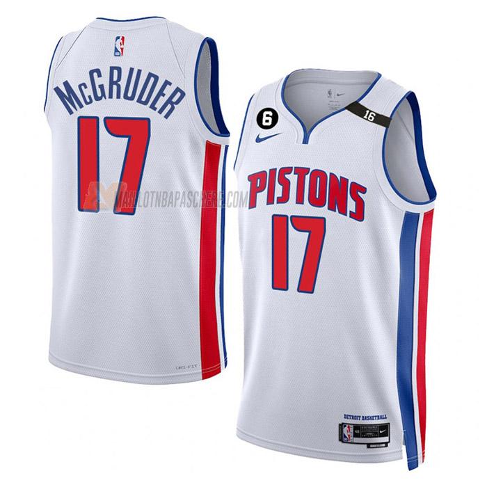 maillot rodney mcgruder detroit pistons de 17 homme blanc association edition 2023